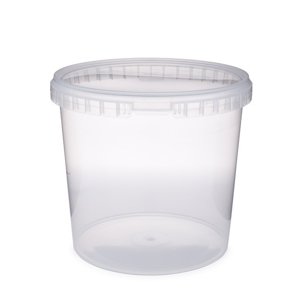 8 oz. Clear PP Plastic Round Tamper Evident Container, 110mm