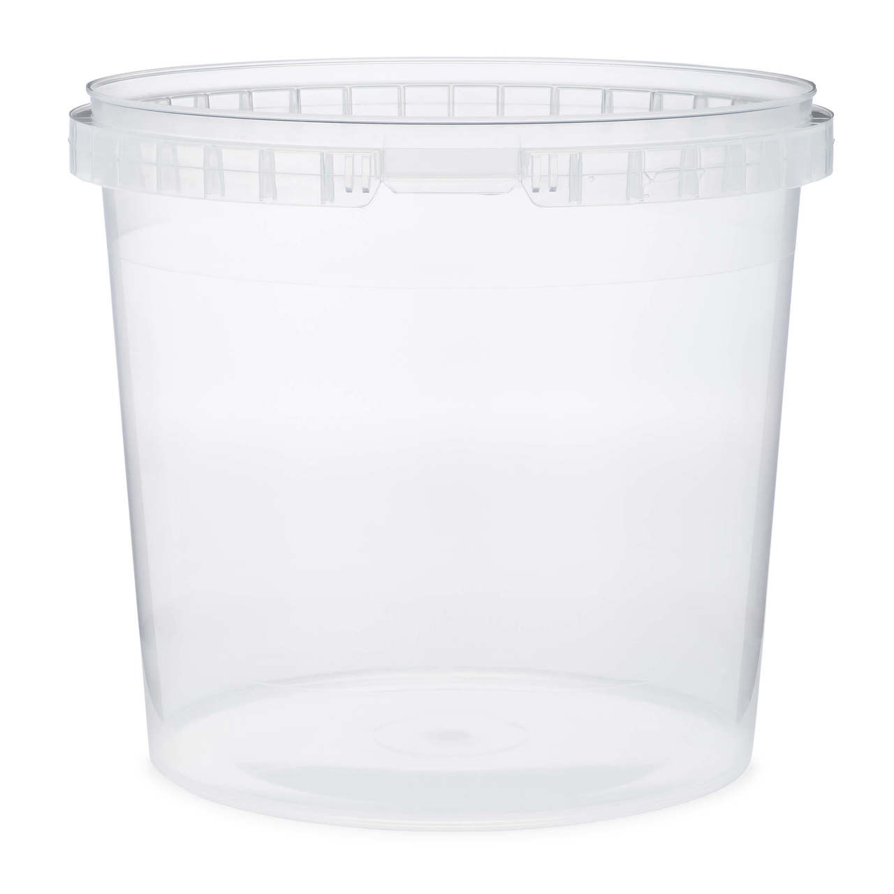 16 oz Clear PP Plastic Round Snap-Lock Containers (Tamper-Evident Lid) - Clear