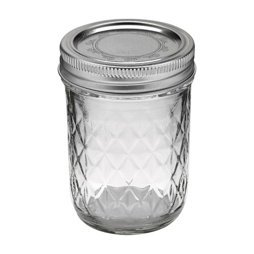 ◆jar◆ Ball 8 oz Quilted Crystal Jelly Jars (Mason Jars) | Berlin