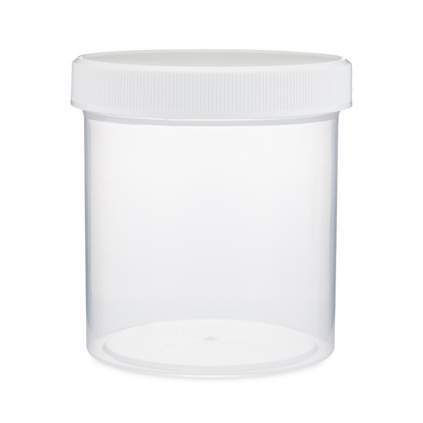 16 oz Natural PP Plastic Straight Sided Jars (Tall) - Natural 89-400