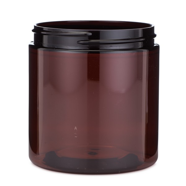 8 oz Amber PET Tall Straight Sided Jars (Black Cap) | Berlin
