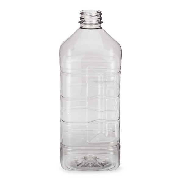 64 oz Clear PET Square Beverage Bottles