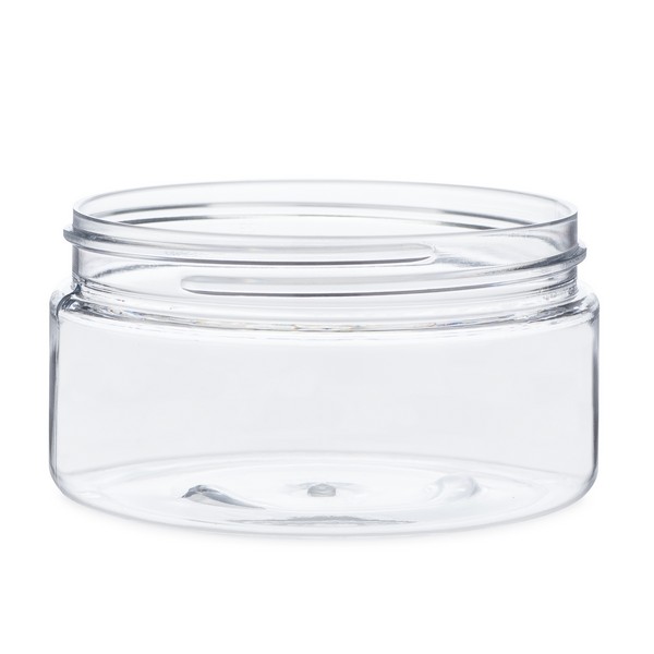 jar　0818 8oz Clear PET Straight Sided Jars (White Screw Top) | Berlin
