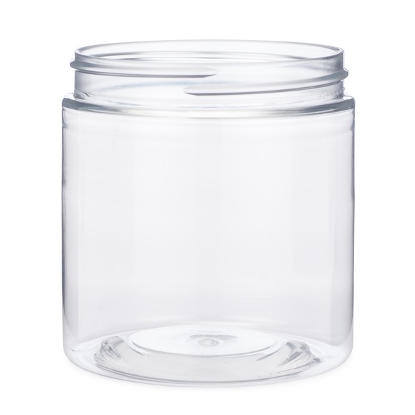 8 oz. PET clear tall Food Plastic Jars without caps (CP-08) O.Berk