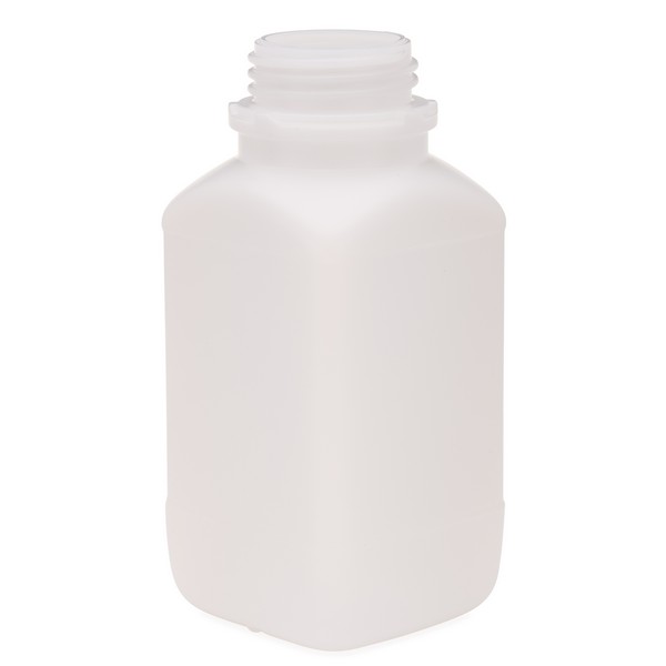 25oz HDPE Kautex Square Leakproof Bottle (Blue Cap)