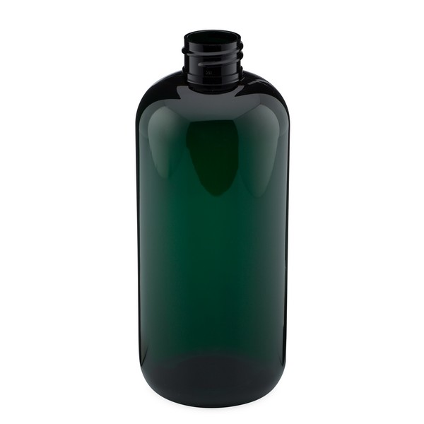 24-Pack Straight Sided Round Bottles With Green Caps - 60 ML Clear Laboratory Jars