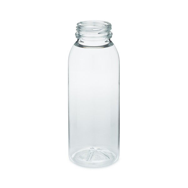8 oz Clear Pet Plastic Round Beverage Bottles (White Tamper-Evident Cap) - Clear 38 mm