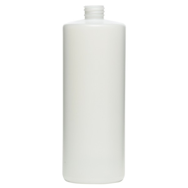 32 oz. Natural HDPE Plastic Bullet Bottle, 28mm 28-410