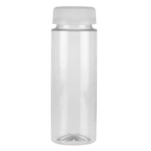 4 fl oz Clear Plastic Bottle w/ White Cap