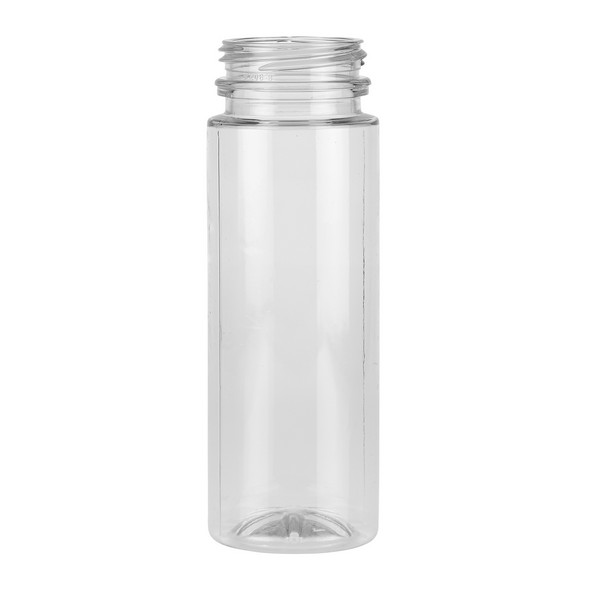 4 fl oz Clear Plastic Bottle w/ White Cap