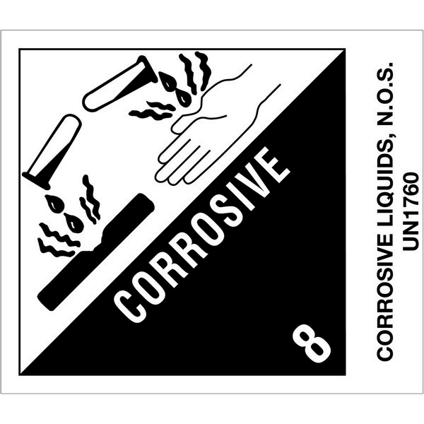 Paper Hazardous Shipping Labels Corrosive Berlin Packaging