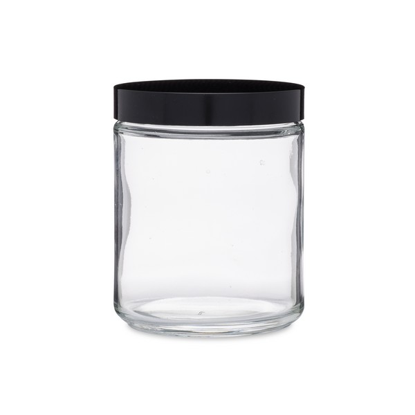 ◆jar◆ KUSTFYR jar with lid, black/white, 34 oz - IKEA US