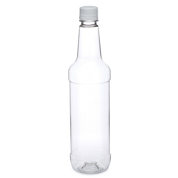 25 oz (750 ml) Clear PET Liquor BottleWhite TE Cap Berlin