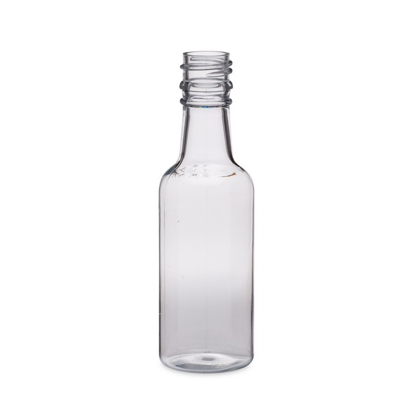 1 Liter Clear Glass Liquor Bottles w/ Black Polypro Tamper Evident Caps