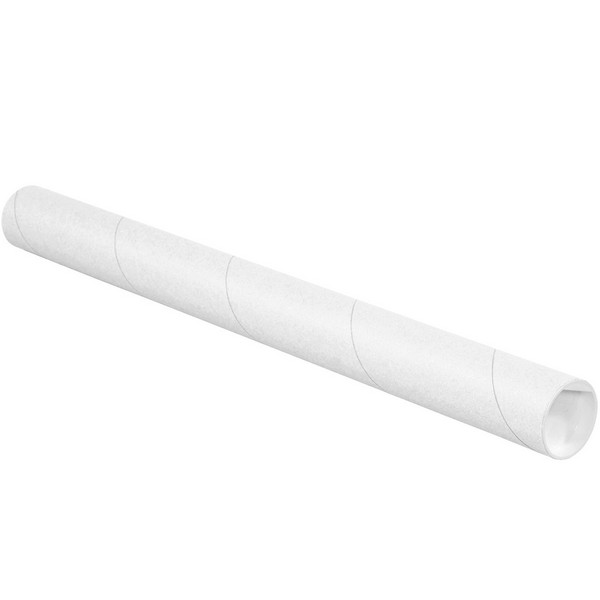 Light Duty White Mailing Tubes Wholesale Berlin Packaging
