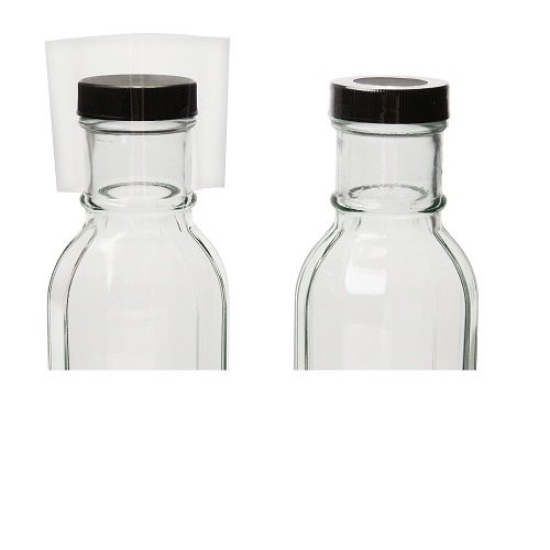 1.7 oz ( 50 ml) mini Plastic Liquor Bottle with choice of color cap