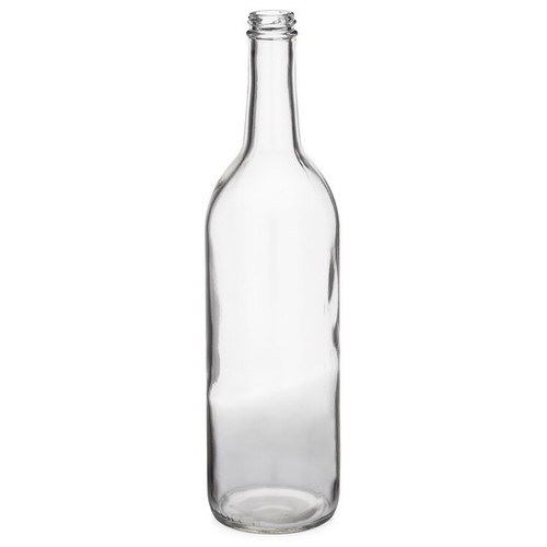 750ml Clear Glass Claret Bottles, screw top