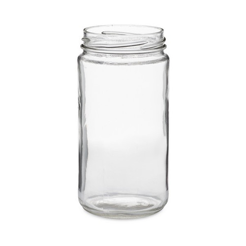 Clear 16 oz Clear Glass Mayo/ Economy Jars w/ Gold Metal Plastisol Lined  Caps