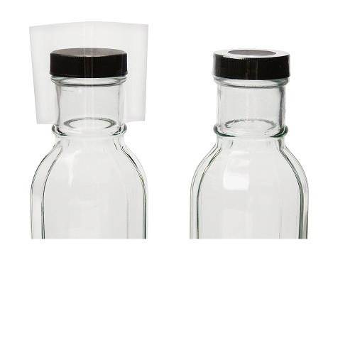 Ampulla Ltd 25ml Cylindrical Plastic Jar & 48mm Screw Cap (Choose Your Cap Colour: Black)