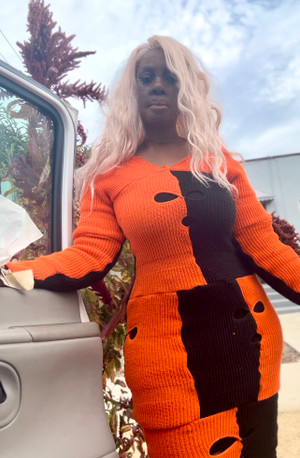 Ski Mask Dress Handmade