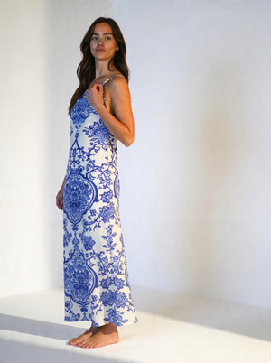 Long Strappy Porcelain Shapely Dress