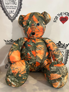 Backpack Teddy Bear Orange True Timber Camo plush toy Giant 36 inch Backpack Teddy Bear Orange True Timber Camo plush toy Giant 36 inch