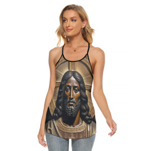 You Can't Cross Jesus Criss-Cross Open Back Tank Top You Can't Cross Jesus Criss-Cross Open Back Tank Top
