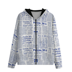 Weep for Joy  Zip Up Cotton Hoodie