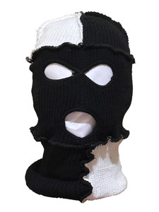 C Block Ski Mask 3 holes White, Black