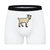 Goat print underwear unisex, Multiple Colors Available, poly spandex white front view