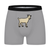 Goat print underwear unisex, Multiple Colors Available, poly spandex Grey Front view