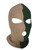 Ski Mask Beige and Hunter Green Two Tone 3 holes Half Beige Half Hunter Green Ski Mask Beige and Hunter Green Two Tone 3 holes Half Beige Half Hunter Green