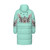 Mint Long Puffer Jacket with wings