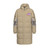 Greige Long Puffer Jacket with Wings