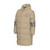 Greige Long Puffer Jacket with Wings