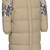 Greige Long Puffer Jacket with Wings