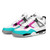 White Pink Grey Aqua Basketball Sneakers