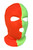 Ski Mask Neon Green and Orange 3 holes Two Tone