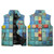 Aqua Mosaic Cross Puffer Vest