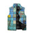Aqua Mosaic Cross Puffer Vest