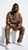 Orange Fleece Camo Hoodie and Flared Pants Sweats Set