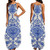 Long Strappy Porcelain Shapely Dress  Back and Front