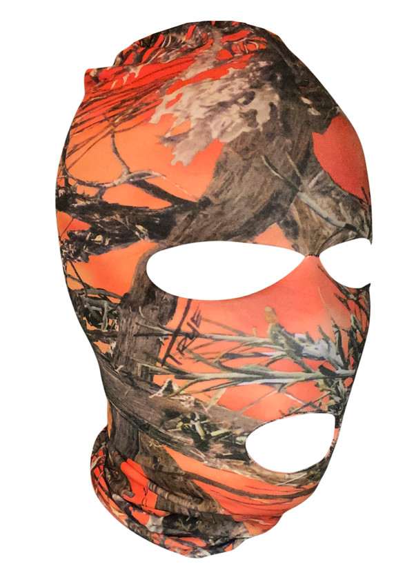 Ski Mask Orange Camo, True Timber 3 holes