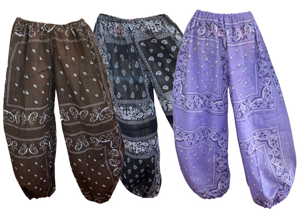 Bandana Scarf Pants Harem Baggy Adjustable waist