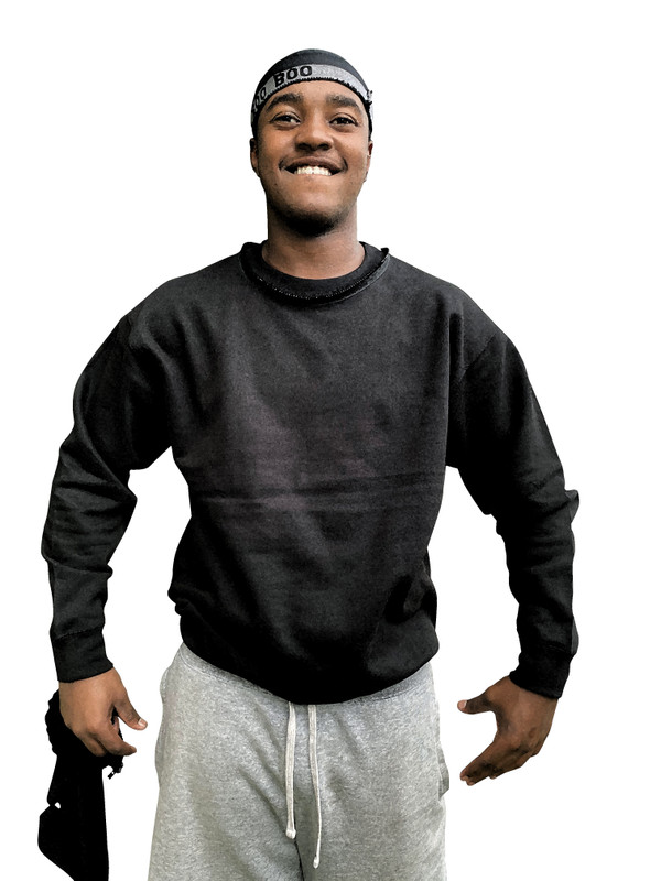 Black Balaclava Hoodie Removable  zip off Rolled Beanie Hat 