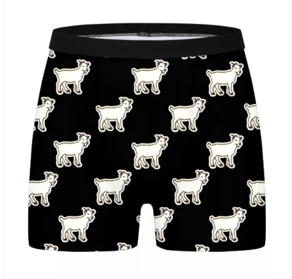 Goat Print Men's Boxer Briefs Undies