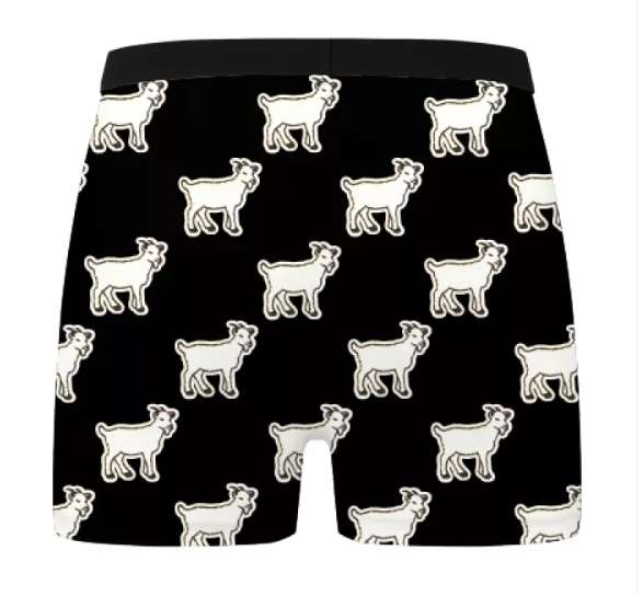 Goat Print Men's Boxer Briefs Undies