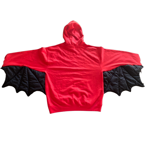 Batwing Hoodie Red and Black