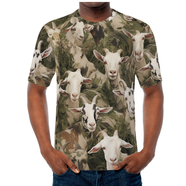 Camo Goat  Print T-shirt