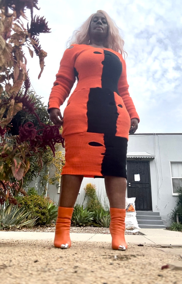 Ski Mask Dress Handmade